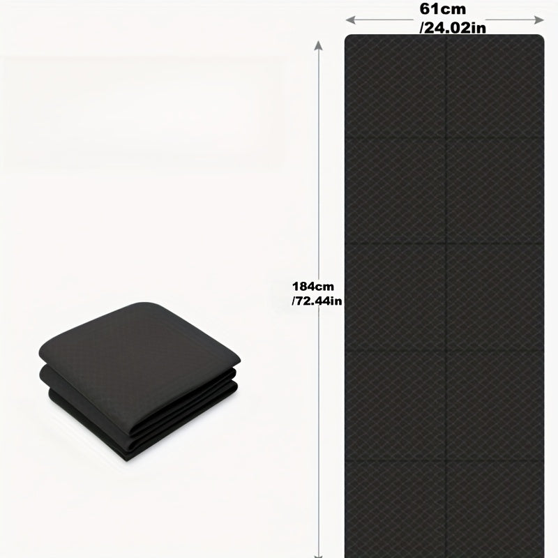 Large Foldable Treadmill Mat & Running Pad – Cushioned Non-Slip Surface | Home Gym, Yoga, HIIT & Elliptical | Black
